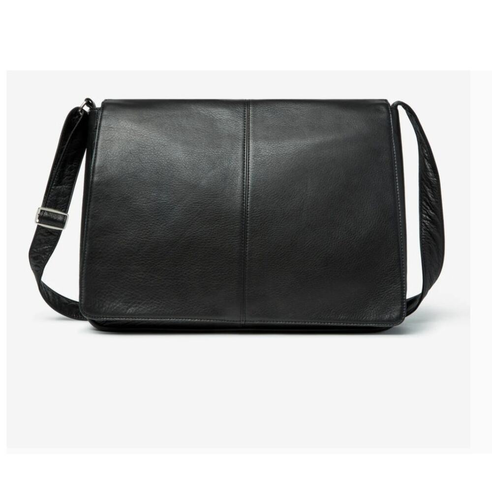 Osgoode Marley Bag Black Leather Crossbody Messenger Laptop Bag